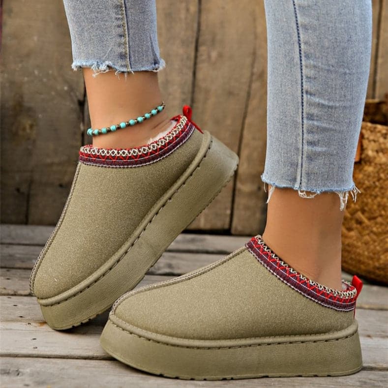 Botas de nieve cálidas con suela gruesa