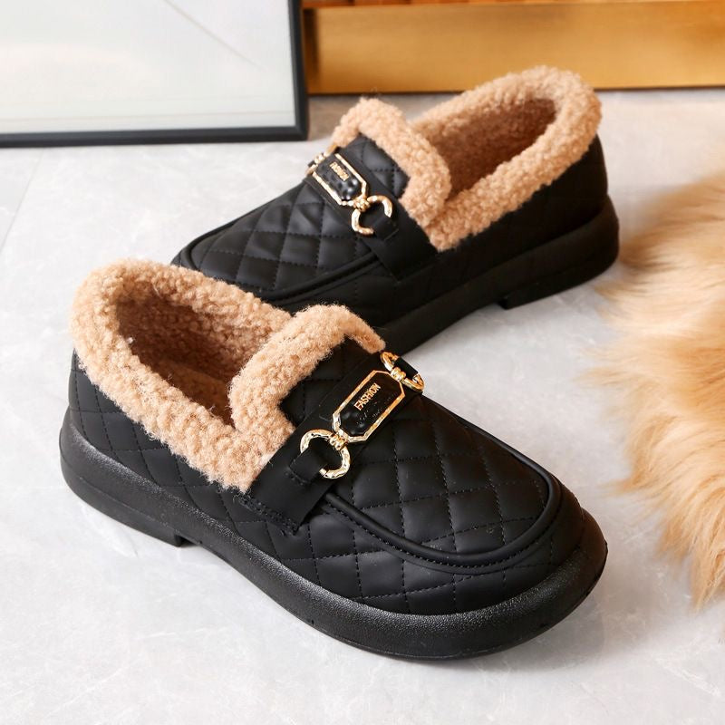 Zapatos de algodón para mujeres (tres hebillas)