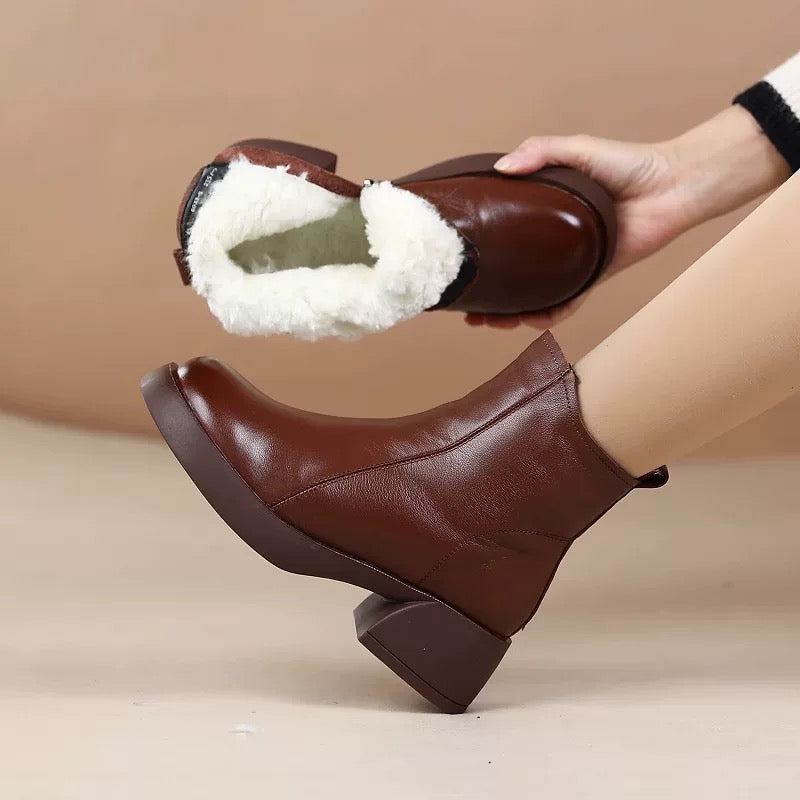 Botines vintage de suela gruesa