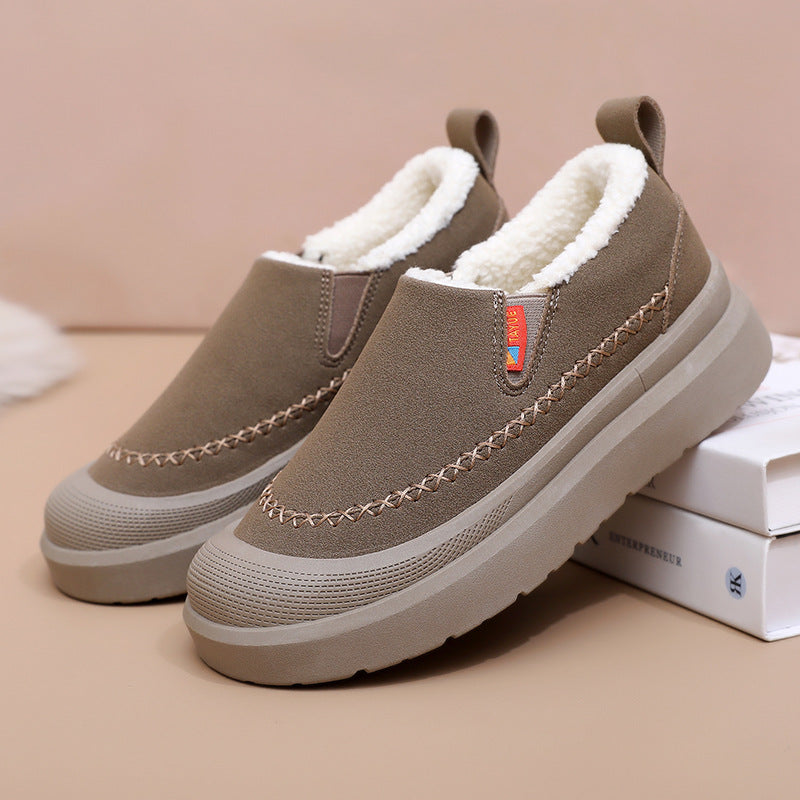 Zapatos de suela blanda con forro polar