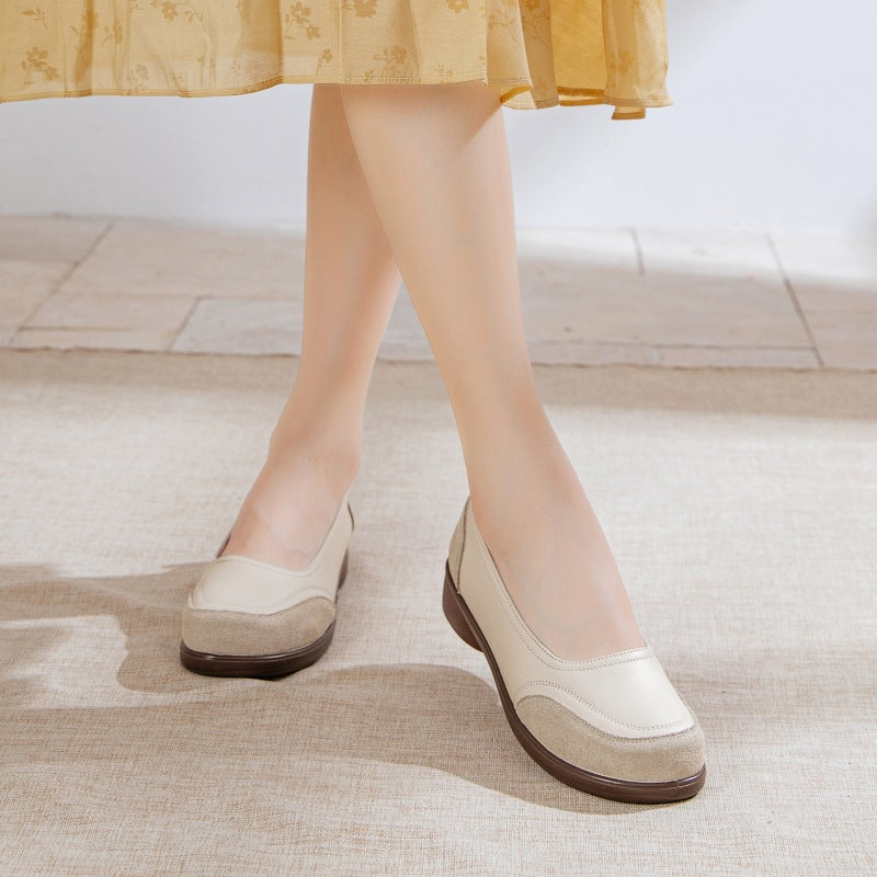 Zapatos de suela blanda de piel de vaca