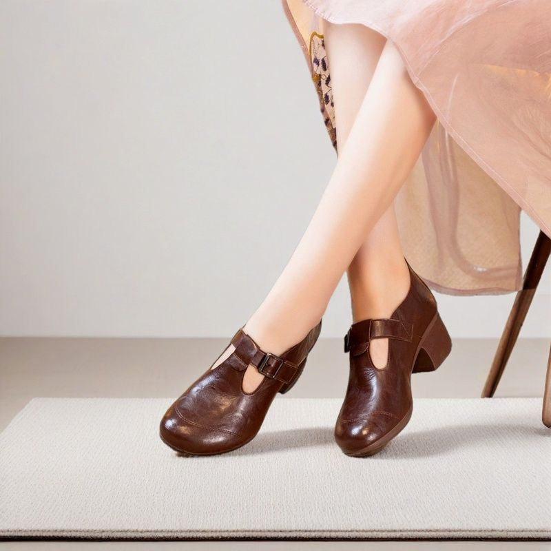 Mocasines de suela blanda con punta redonda