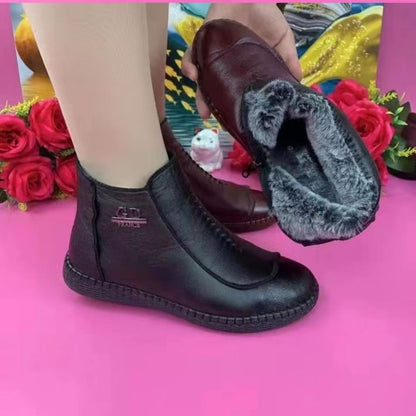 Botas de mujer de terciopelo de invierno (piel auténtica)