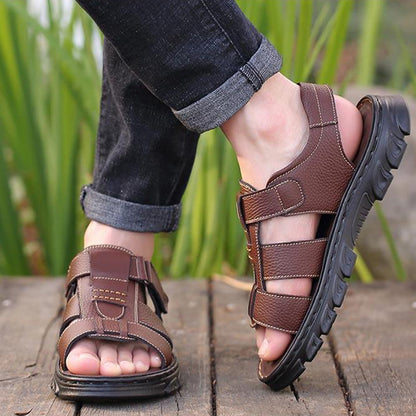 Sandalias primera capa piel vacuno