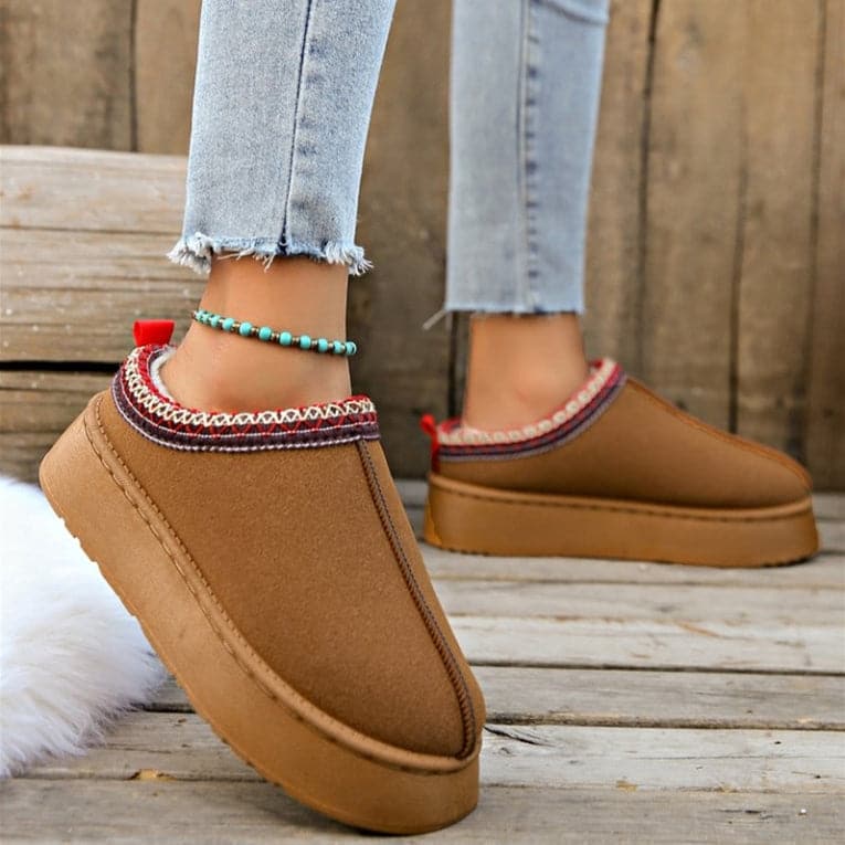 Botas de nieve cálidas con suela gruesa