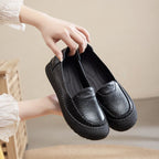 Schoenen met zachte zolen gemaakt van 100% echt rundleer.