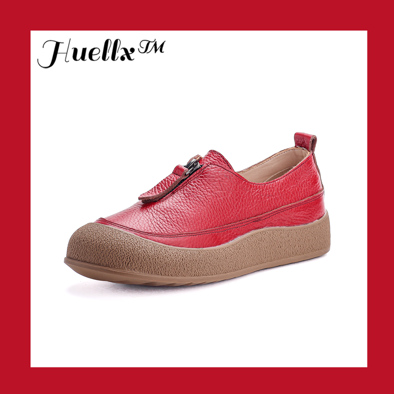 Zapatos de cuero vacuno estilo vintage para mujer
