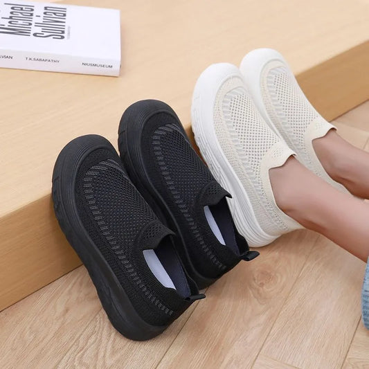 Zapatos de plataforma de malla para mujer