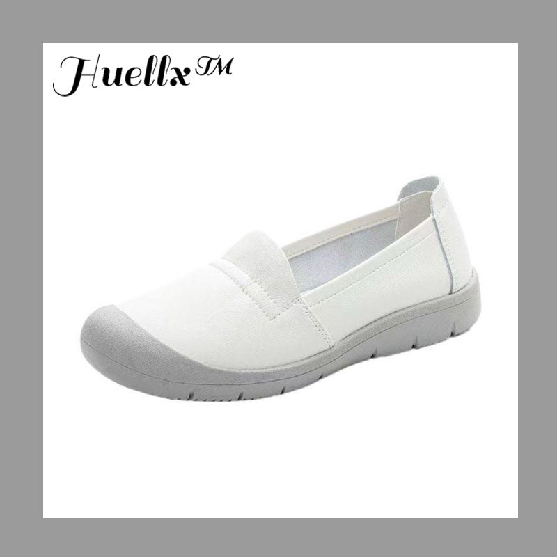 Zapatos de piel antideslizantes con suela blanda