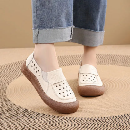 Sandalias cuero genuino orificios