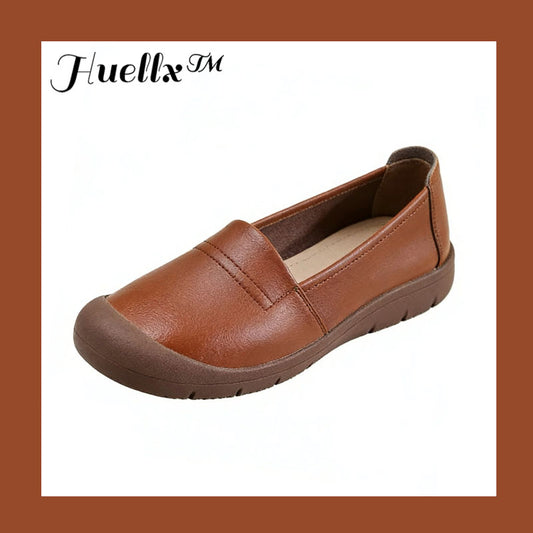 Zapatos de piel antideslizantes con suela blanda