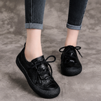 Orthopedische leren schoenen met ronde neus en zachte zool
