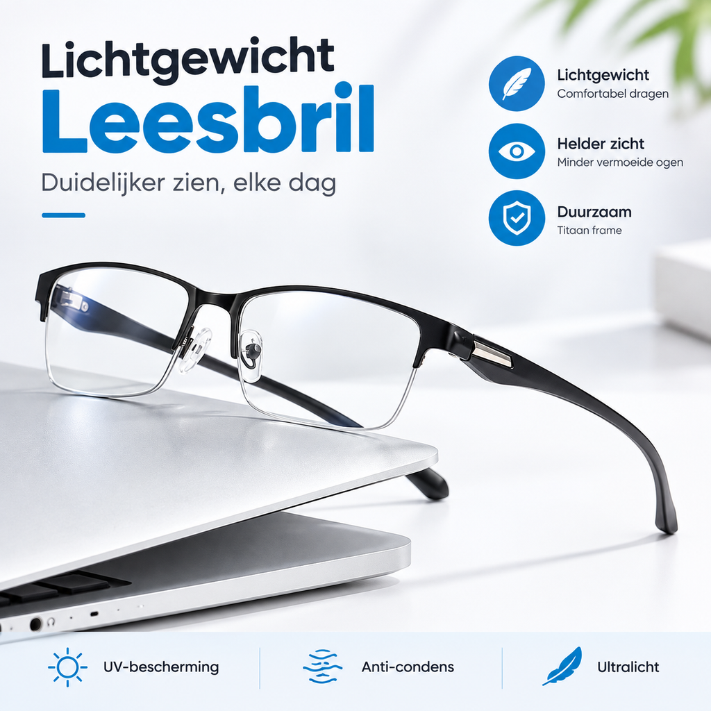 Huellx Multifocale Leesbril – Lichtgewicht & Comfortabel