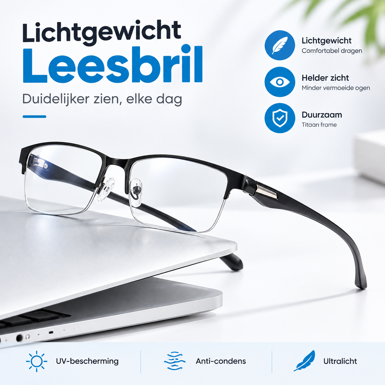 Huellx Multifocale Leesbril – Lichtgewicht & Comfortabel
