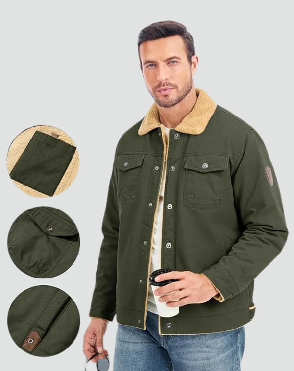 Huellx™ | Warme Truckerjas met Sherpa-voering