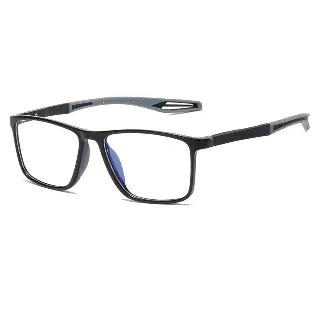 SPORTIEVE TR VIERKANTE ULTRALICHTE LEESBRIL MET BLAUWLICHTFILTER