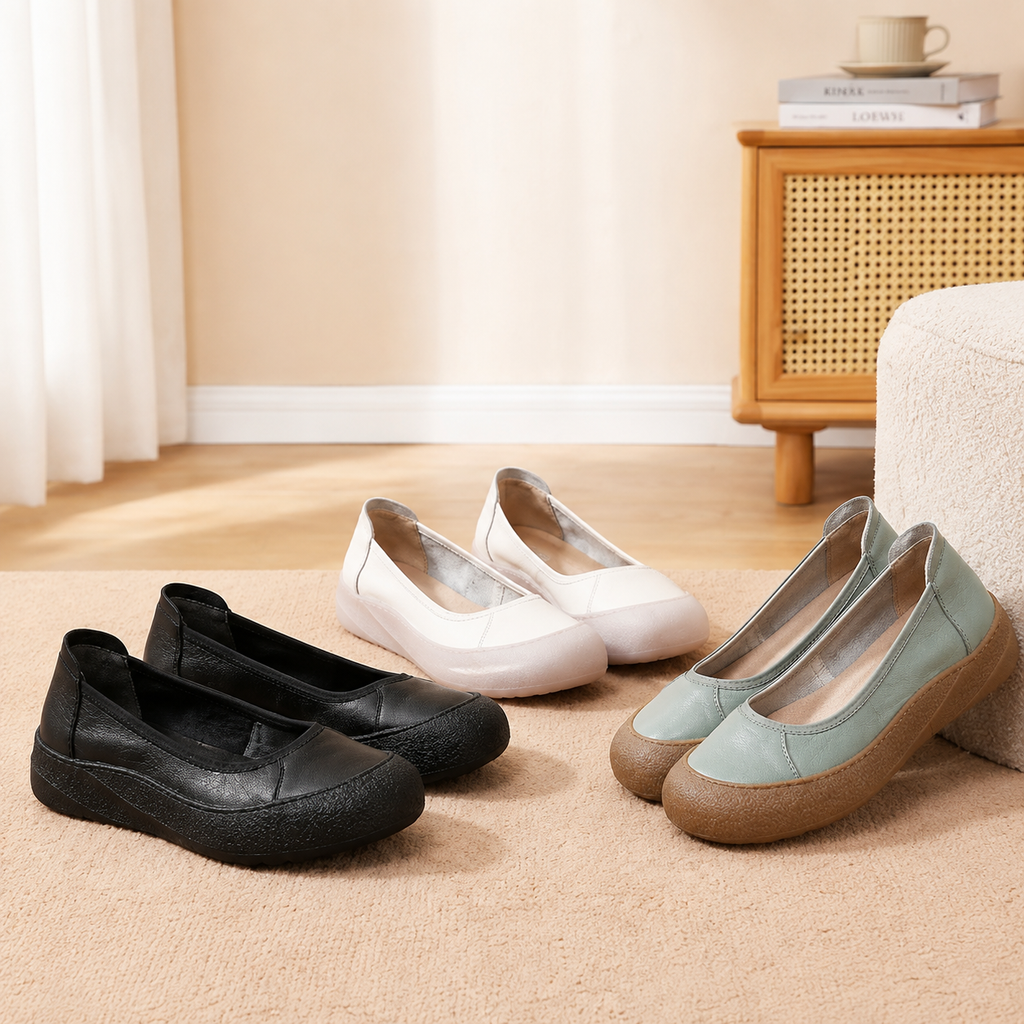 Leren schoenen van echt leer met een flexibele zool