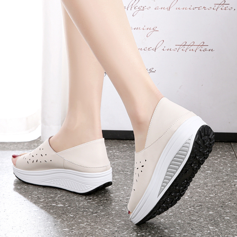 Sandalias con espalda de boca de pez