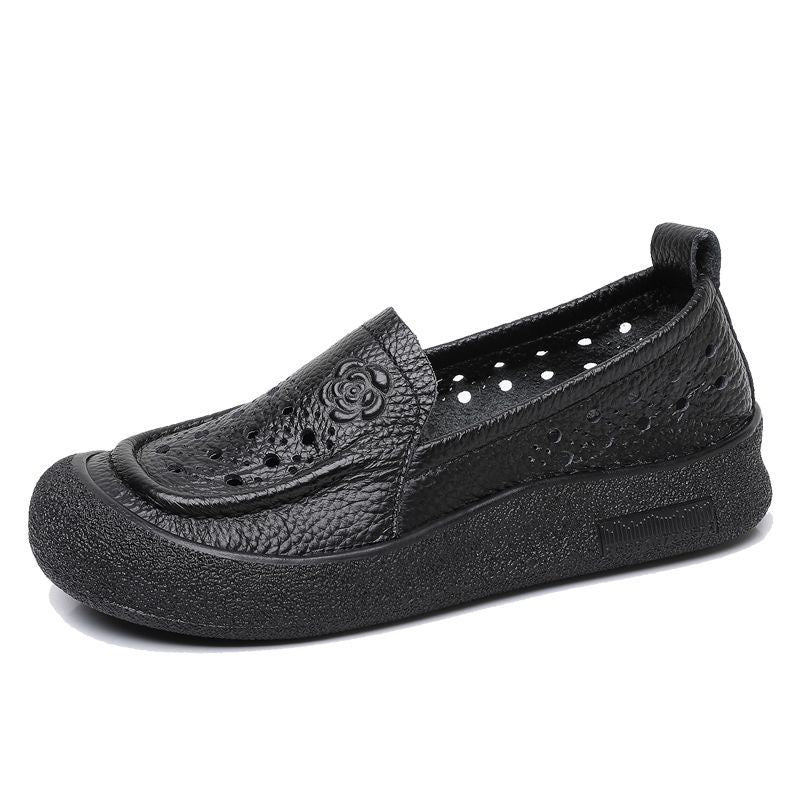 Orthopedische damesschoenen van echt leer met zachte zool