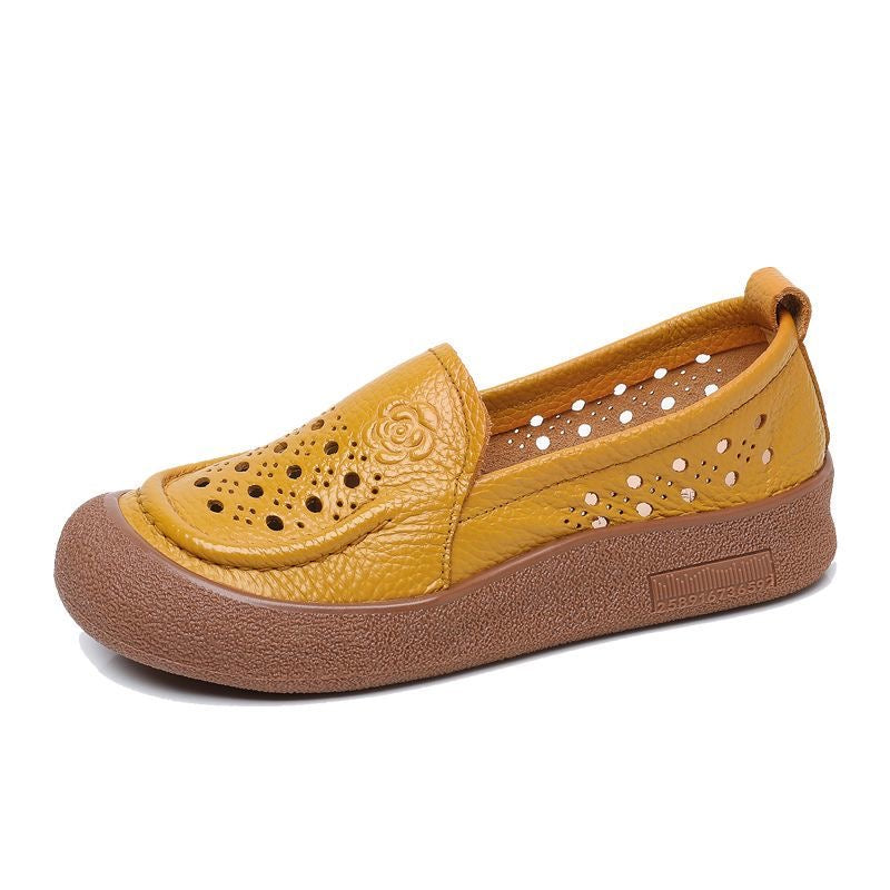 Orthopedische damesschoenen van echt leer met zachte zool