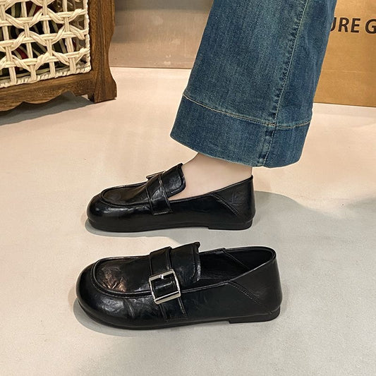 Zapatos retro de piel de dos vías