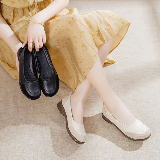 Zapatos de suela blanda de piel de vaca