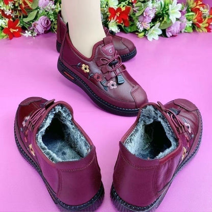 Zapatos de mujer de piel de felpa