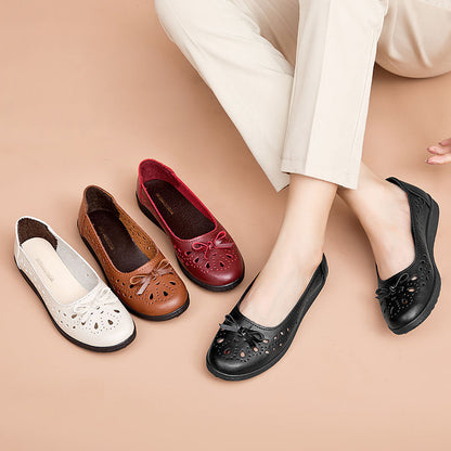 Zapatos de piel antideslizantes con agujeros