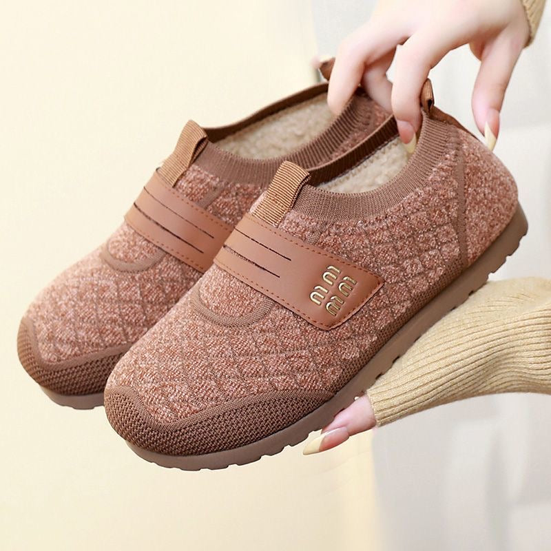 Zapatos cómodos de algodón con forro polar