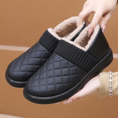 Zapatos planos antideslizantes con forro polar