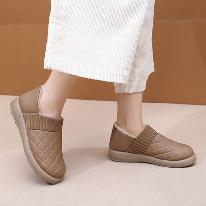 Zapatos planos antideslizantes con forro polar