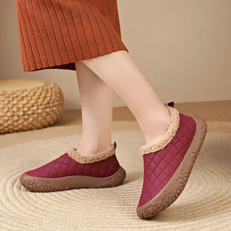 Zapatos sin cordones con suela blanda y forro polar