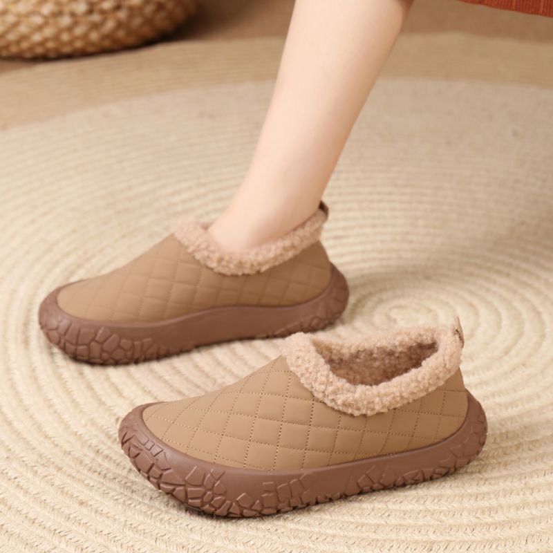 Zapatos sin cordones con suela blanda y forro polar