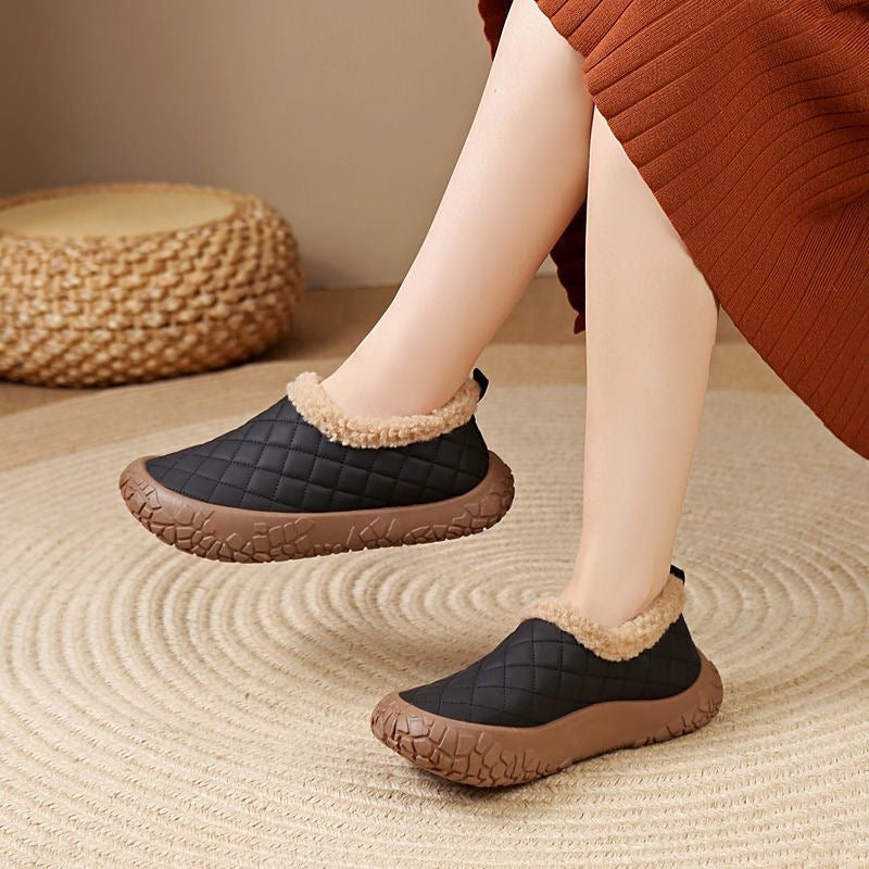 Zapatos sin cordones con suela blanda y forro polar