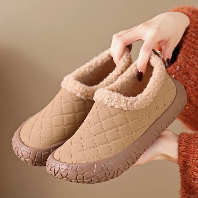 Zapatos sin cordones con suela blanda y forro polar