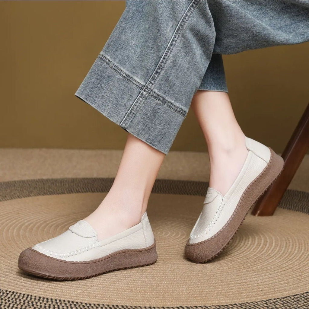 Schoenen met zachte zolen gemaakt van 100% echt rundleer.