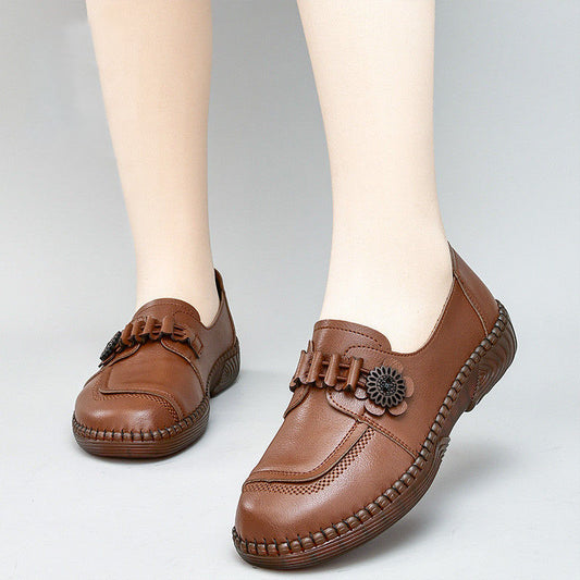2025 nuevos zapatos casuales de cuero genuino