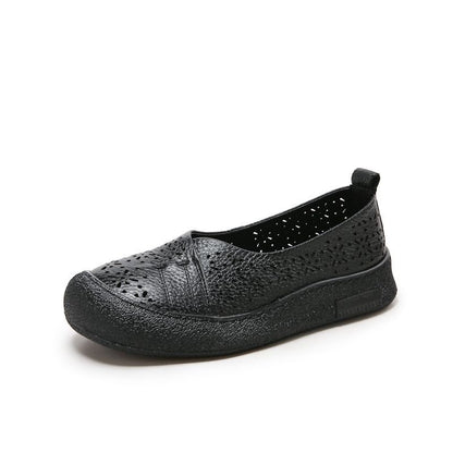 Zapatos de cuero perforado 100% genuino de vaca