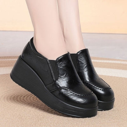 Zapatos casuales de piel con suela blanda antideslizante