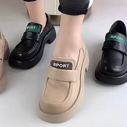 Mocasines de plataforma de cuero