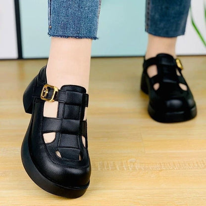 Zapatos 100% de piel suave con suelas blandas