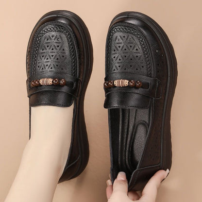 Zapatos de piel transpirables con suela blanda