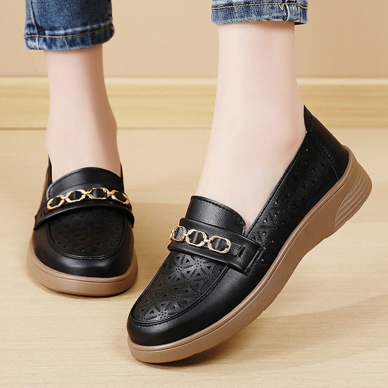 Zapatos de cuero 100% de suela blanda