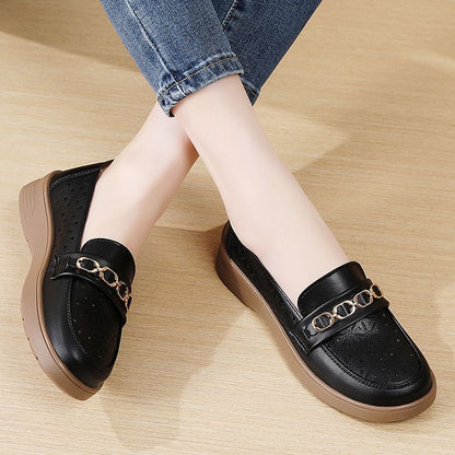 Zapatos de cuero 100% de suela blanda