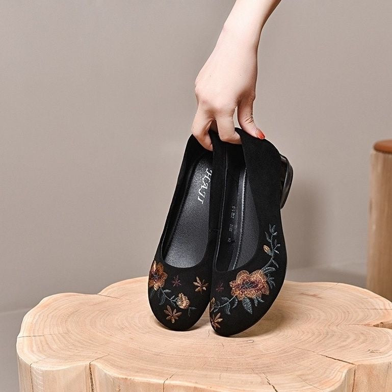 Zapatos ortopédicos de piel con punta redonda