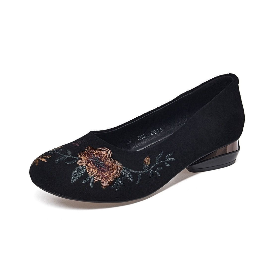 Zapatos ortopédicos de piel con punta redonda
