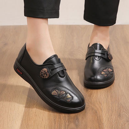 Zapatos planos de cuero antideslizantes