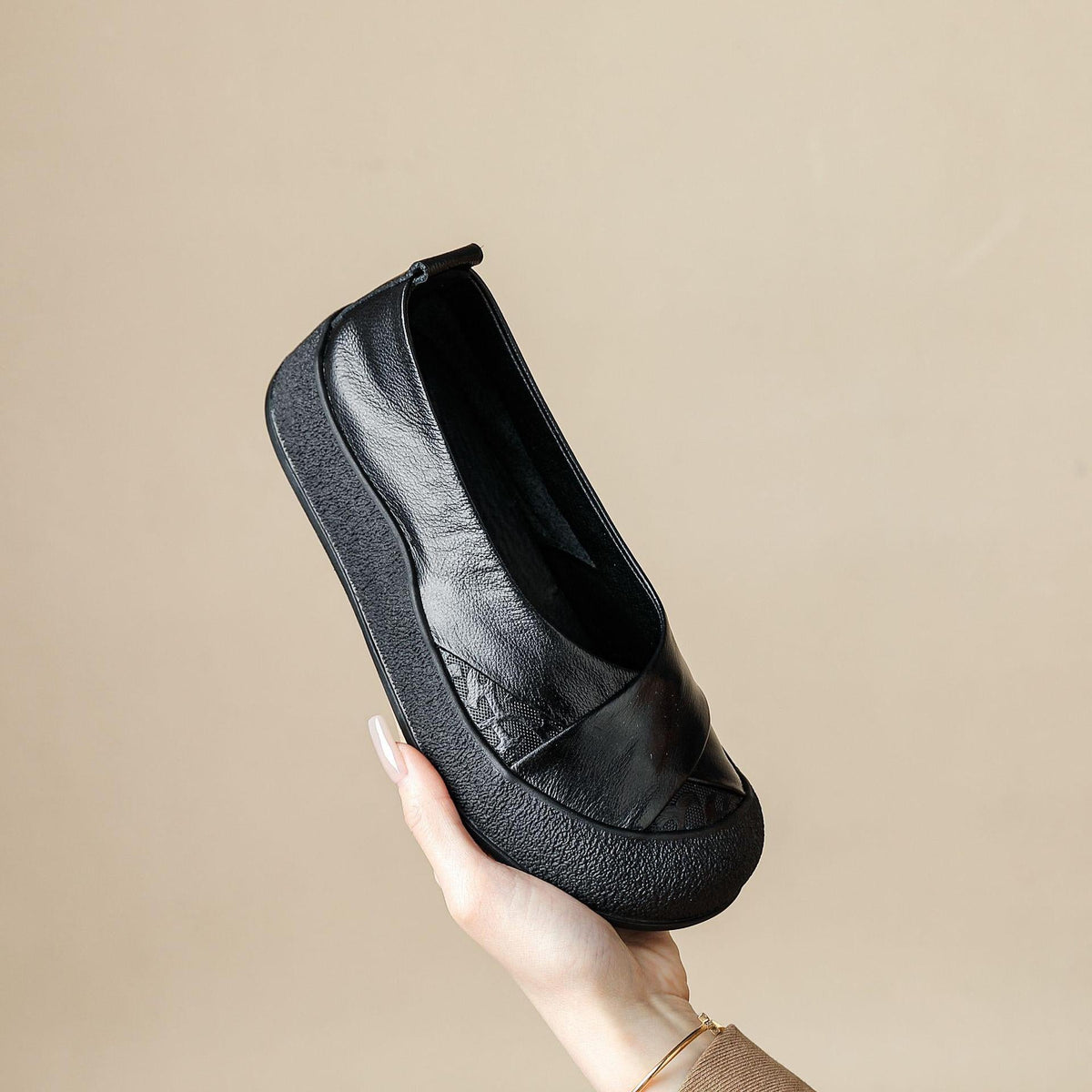 Vintage leren damesschoenen met hoog comfort
