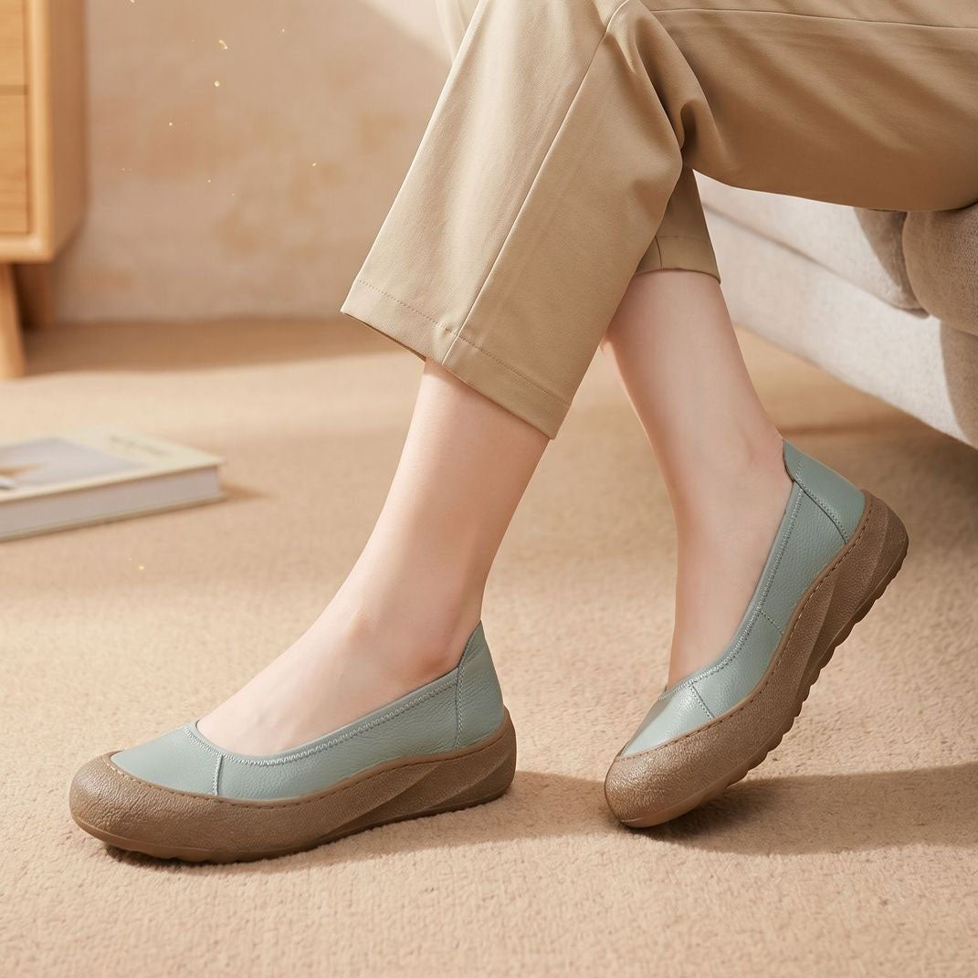 Leren schoenen van echt leer met een flexibele zool