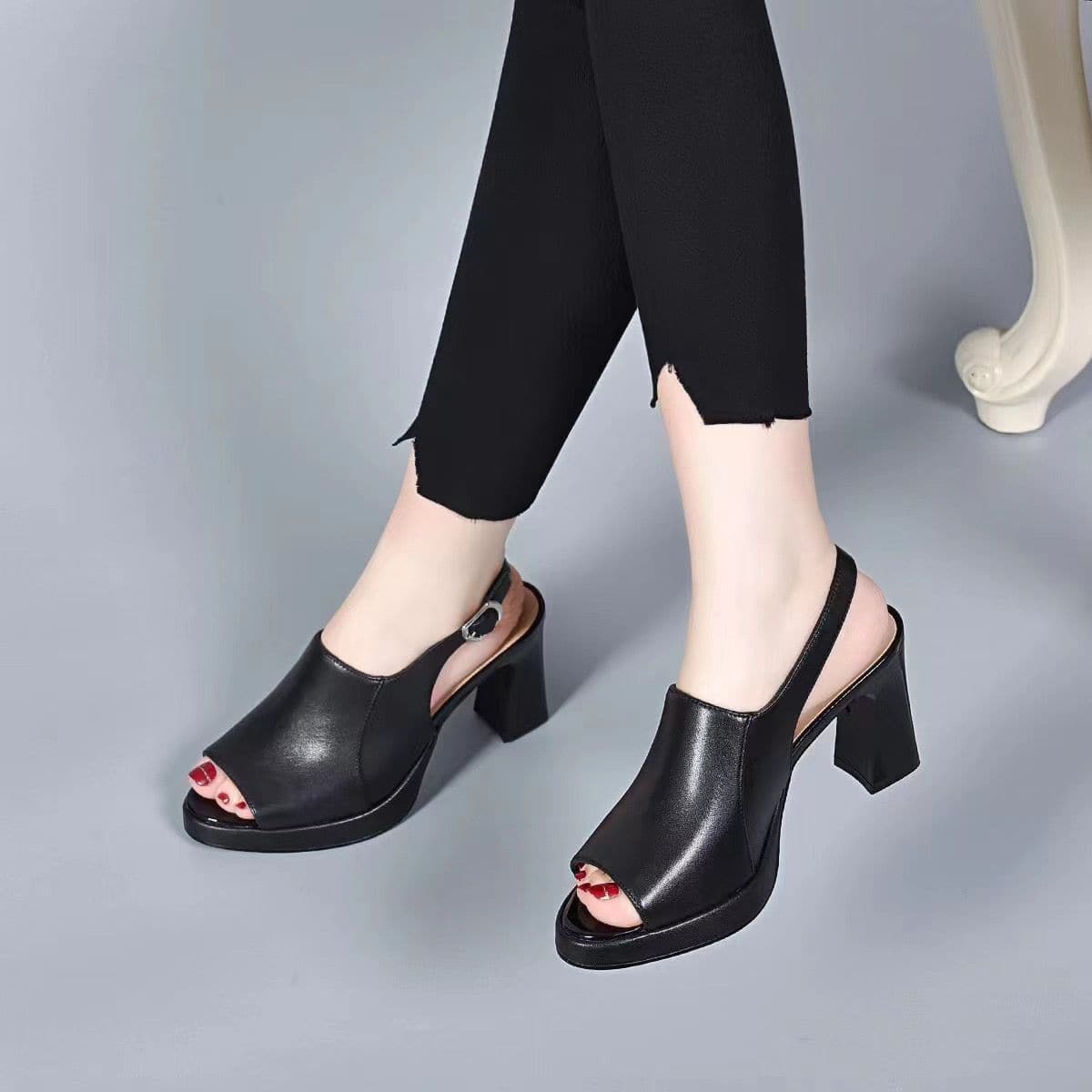 Comfortabele leren sandalen voor dames